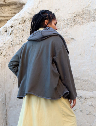 Hooded Winter Cocoon Cropped Jacket