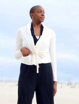 Hooded Simplicity Belted Cropped Cardigan