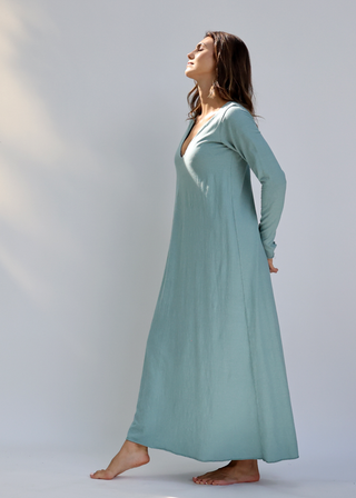 Plunge Built In Bra Ojai Long Dress