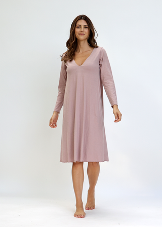 Plunge Built In Bra Ojai Below Knee Dress