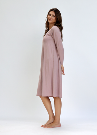 Plunge Built In Bra Ojai Below Knee Dress