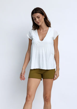 Plunge Built In Bra Ojai Shirt