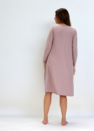 Plunge Built In Bra Ojai Below Knee Dress