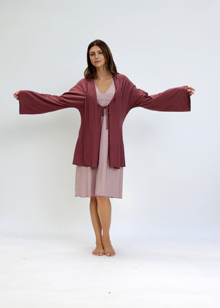 Plunge Built In Bra Ojai Below Knee Dress