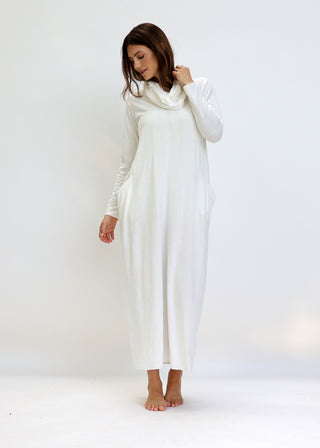 Chunky Cowl Origami Long Dress