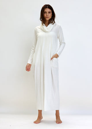 Chunky Cowl Origami Long Dress
