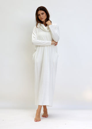 Chunky Cowl Origami Long Dress
