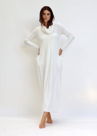 Chunky Cowl Origami Long Dress