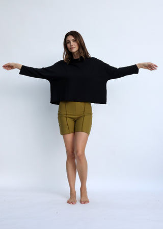 High Roller Poppy Cropped Shirt Kaftan