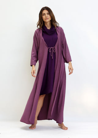 Chunky Cowl Origami Below Knee Dress
