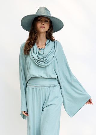 Super Cowl Birdie Banded Shirt