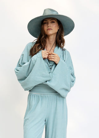 Super Cowl Birdie Banded Shirt