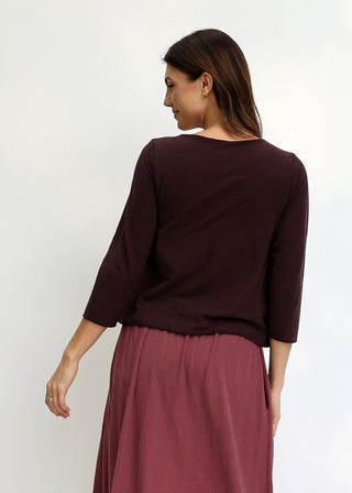 Plunge Built In Bra Ojai Cropped Shirt