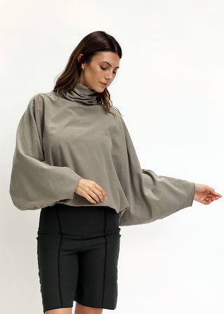 Turtleneck Aphrodite Cropped Shirt Kaftan