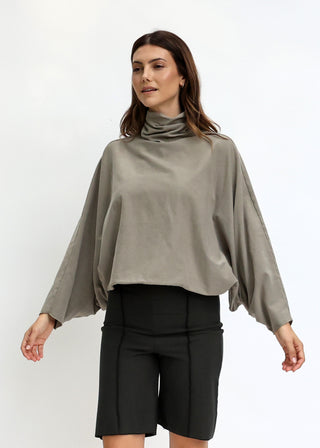 Turtleneck Aphrodite Cropped Shirt Kaftan