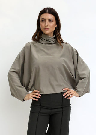 Turtleneck Aphrodite Cropped Shirt Kaftan