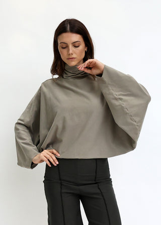 Turtleneck Aphrodite Cropped Shirt Kaftan