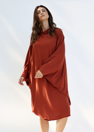 Turtleneck Aphrodite Below Knee Kaftan