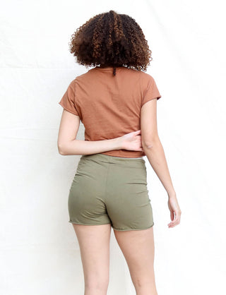 Drawstring Waist Simplicity Shorty Shorts