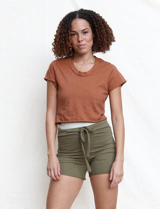 Drawstring Waist Simplicity Shorty Shorts