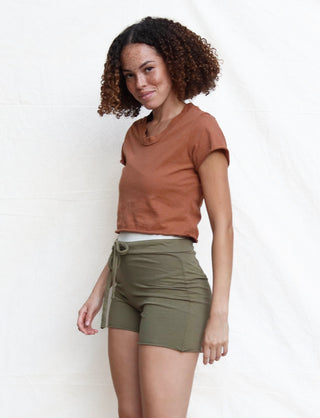 Drawstring Waist Simplicity Shorty Shorts