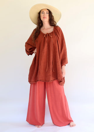 Drawstring Collar Bumble Bee Tunic Kaftan