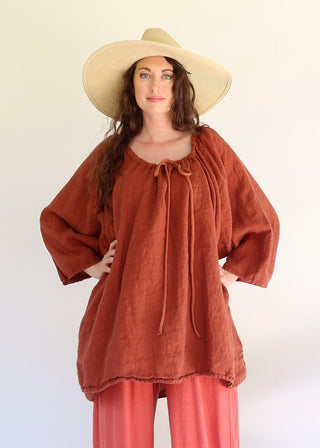 Drawstring Collar Bumble Bee Tunic Kaftan