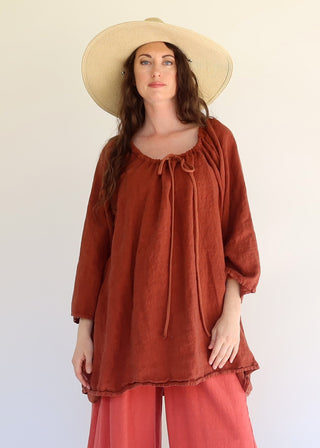 Drawstring Collar Bumble Bee Tunic Kaftan