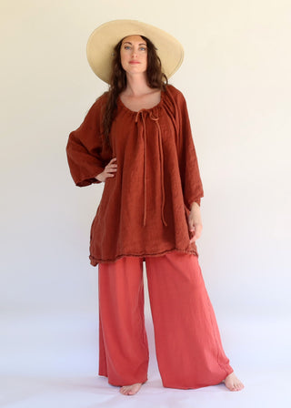 Drawstring Collar Bumble Bee Tunic Kaftan