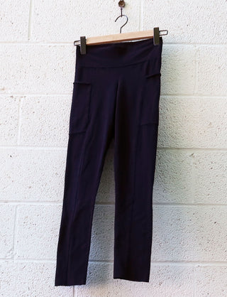 Sale - Perfect Pocket Legging / S / Stretch Organic Cotton / Midnight (127)