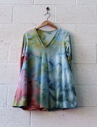 OOAK -  Ritual Wanderer Tunic / XS / Med Hemp / Ice Dye (154)