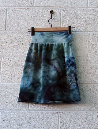 OOAK - Pencil Short Skirt / XXS / Velour / Ice Dye (177)