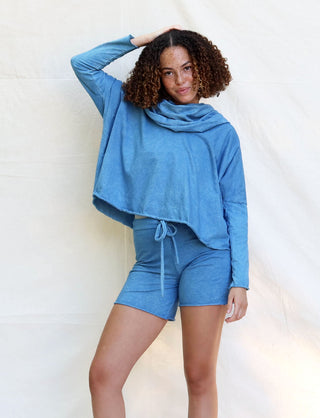 Super Cowl Winter Cropped Shirt Kaftan