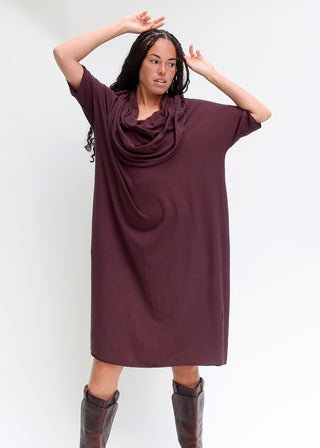 Super Cowl Poppy Below Knee Kaftan