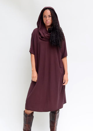 Super Cowl Poppy Below Knee Kaftan