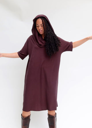 Super Cowl Poppy Below Knee Kaftan