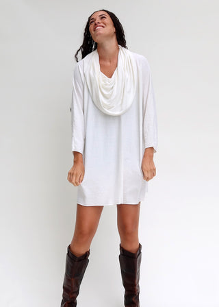 Super Cowl Poppy Short Kaftan