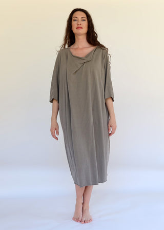 Float Neck Poppy Below Knee Kaftan