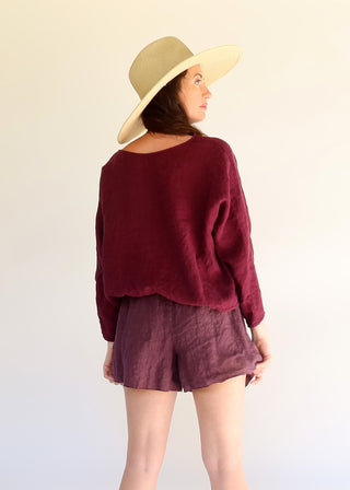 Sita Poppy Cropped Shirt Kaftan