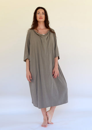 Float Neck Poppy Below Knee Kaftan
