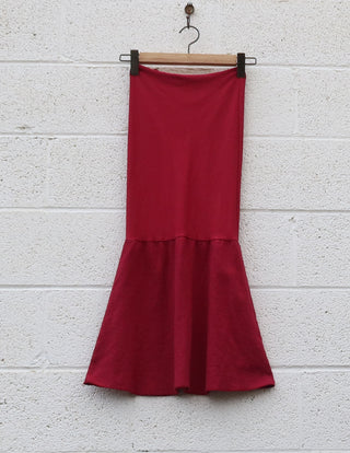 Sale - Love ME 2 Times Simplicity Mini Skirt  / XS  / Med Hemp / Red (6)