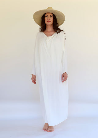 Float Neck Poppy Long Kaftan