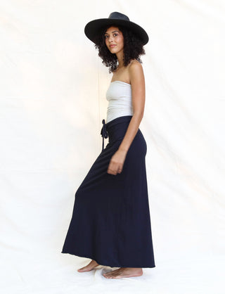 Drawstring Waist Simplicity Long Skirt