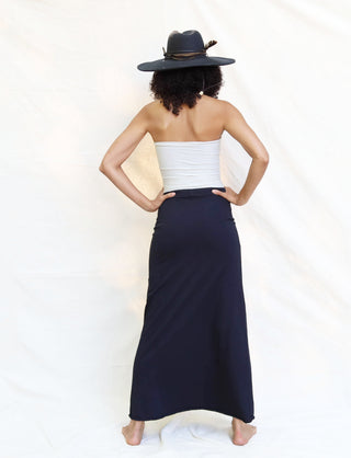 Drawstring Waist Simplicity Long Skirt