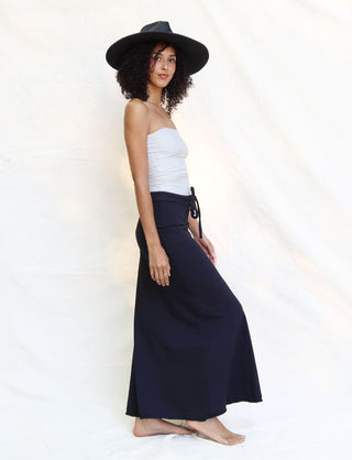 Drawstring Waist Simplicity Long Skirt