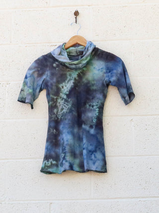 OOAK - Zero Waste Simplicity Shirt / XXS / Light Hemp / Ice Dye (182)