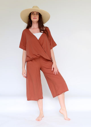 Layering Magnolia Cropped Shirt Kaftan