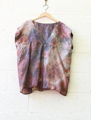 OOAK - Kaftan Shirt / Med - XL / Peace Silk / Ice Dye (36)