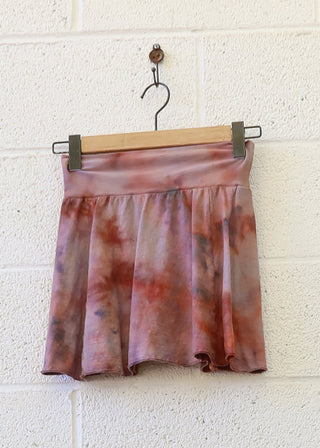 OOAK - Princess Seam Mini Skirt / XS / LIGHT Organic Cotton / Ice Dye (84)
