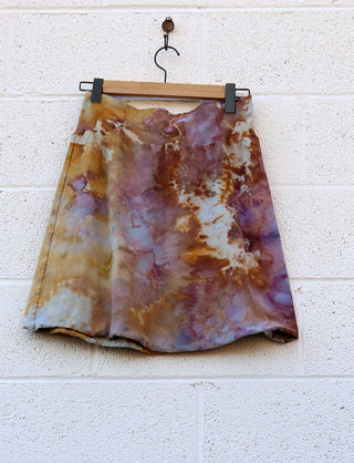 OOAK - Simplicity Short Skirt / XL / Stretch Cotton / Ice Dye (313)